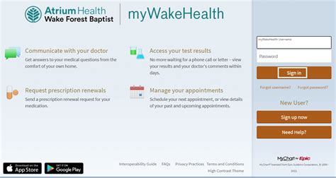 Mywakehealth com - Wake Forest Baptist Health Mychart is online health management tool. It allows you to access your health records, request prescription refills, schedule appointments, and more. Check our official links below: Web Our myWakeHealth patient portal is a free, simple and secure way to help you better access the information you need to manage your care.